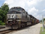 NS 9713 & 2664 are leading a mixed freight train